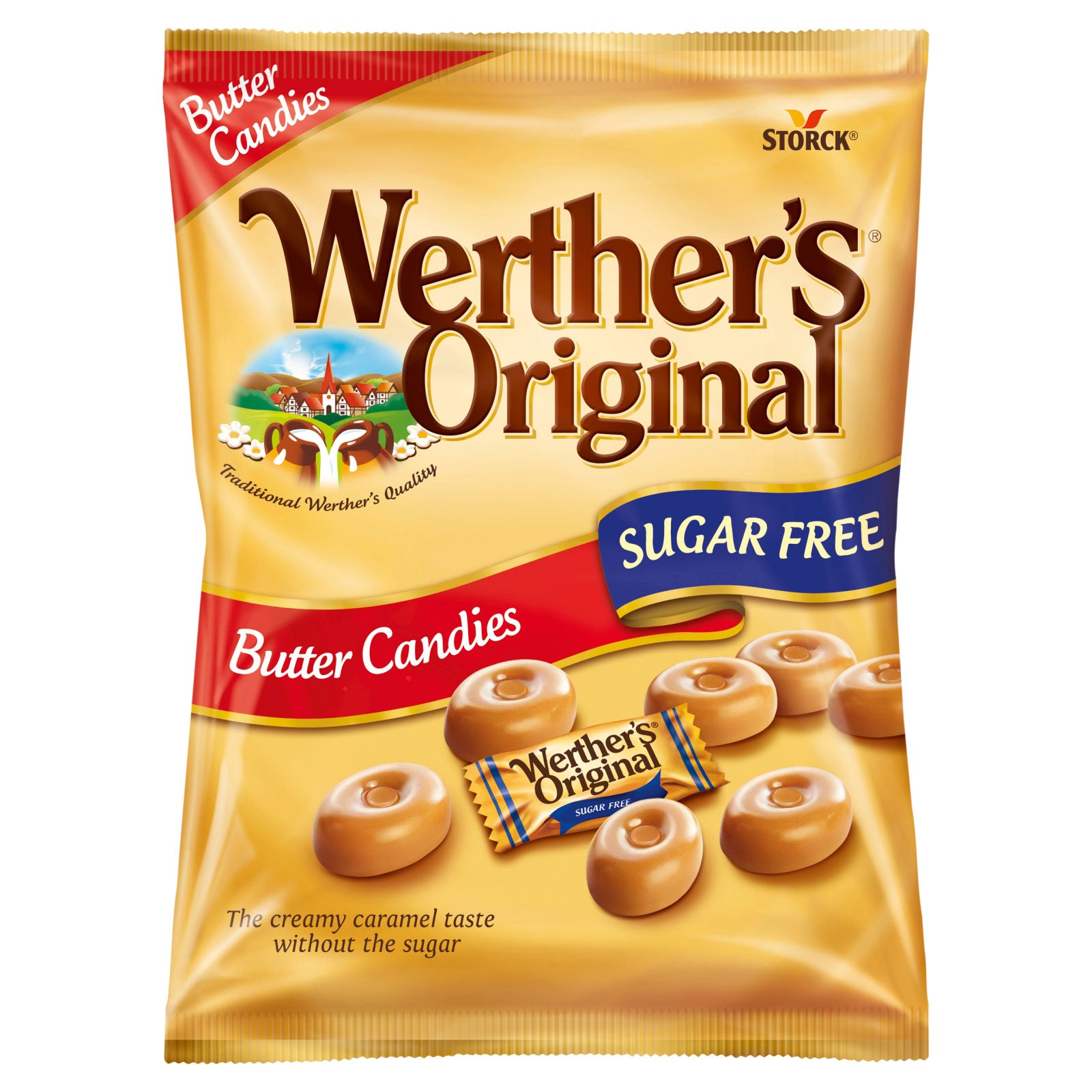Werthers Original Sugar Free Butter Candies 80g | High Quality Chocolate & Sweets Online - Product Image Werthers Original Sugar Free Butter Candies 80g | High Quality Chocolate & Sweets Online - Product Image